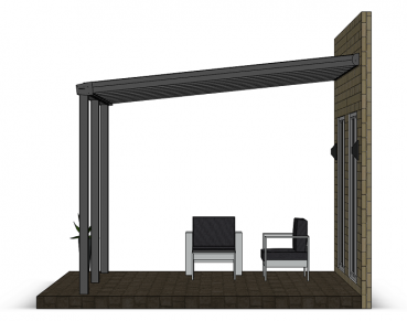 Preview: Überdachung mit VSG 8,76 mm matt, 6 x 3,5 m